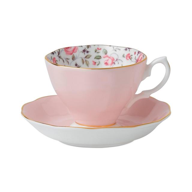 Royal Albert Rose Confetti Cup and Saucer