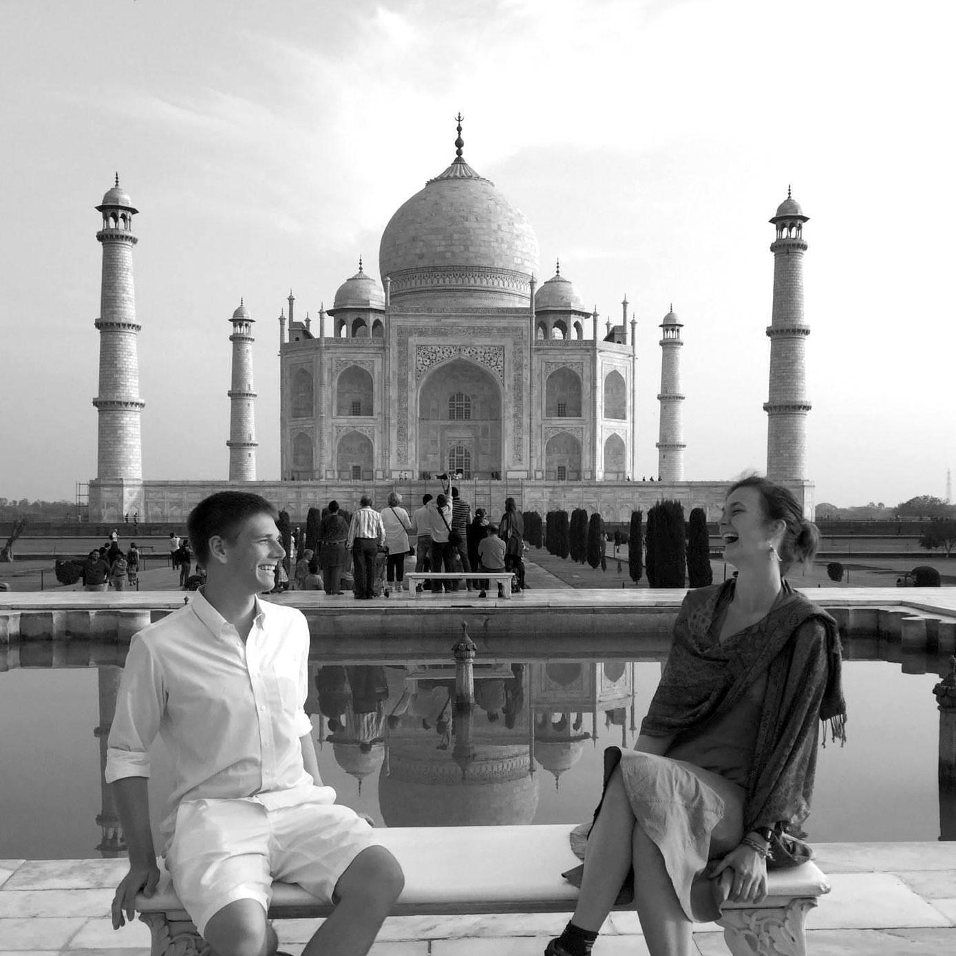 Cue the laughter while visiting the Taj Mahal.
