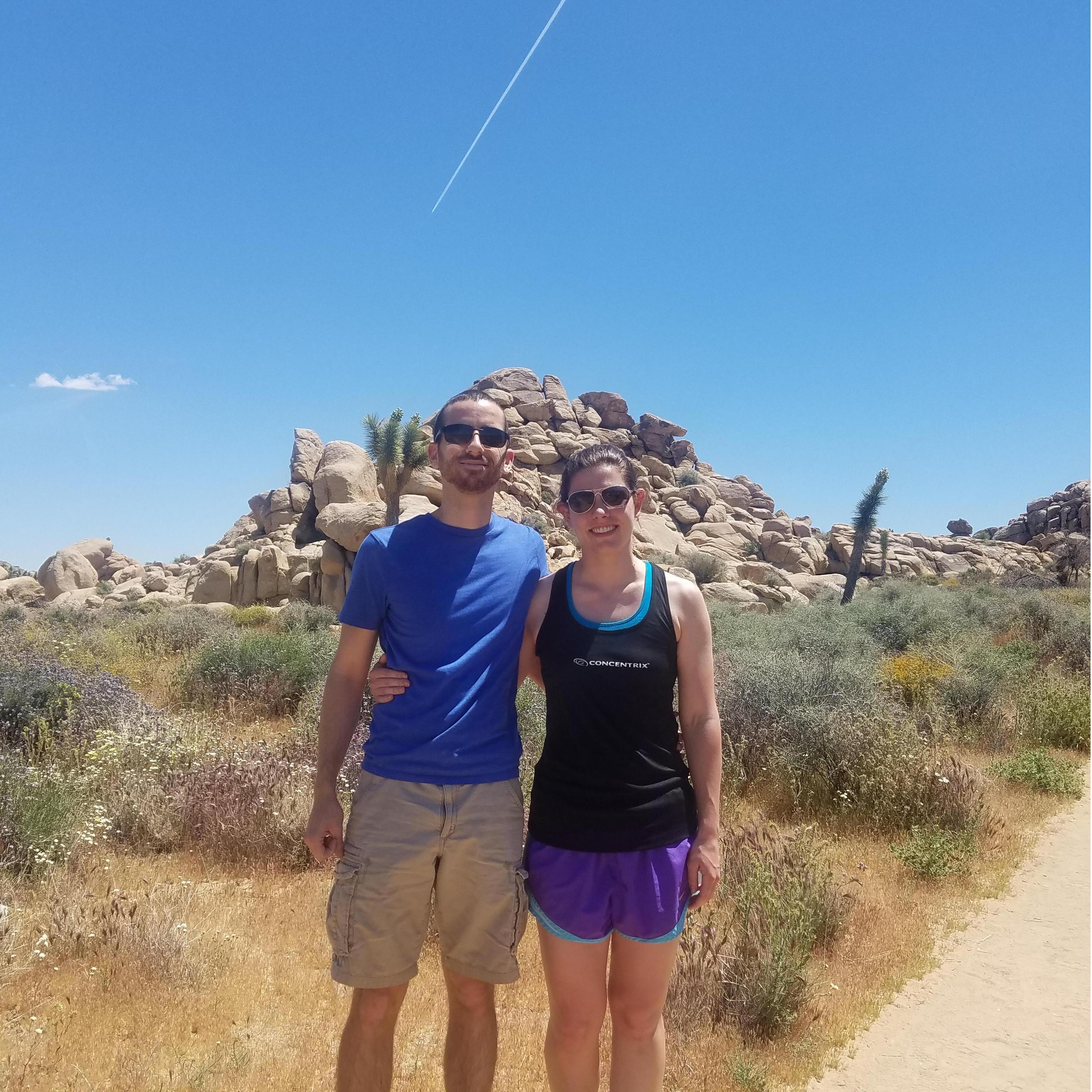Hiking through Joshua Tree National Park