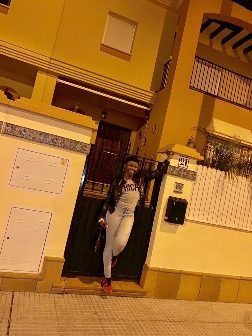 Isha’s first time seeing their home in Spain.