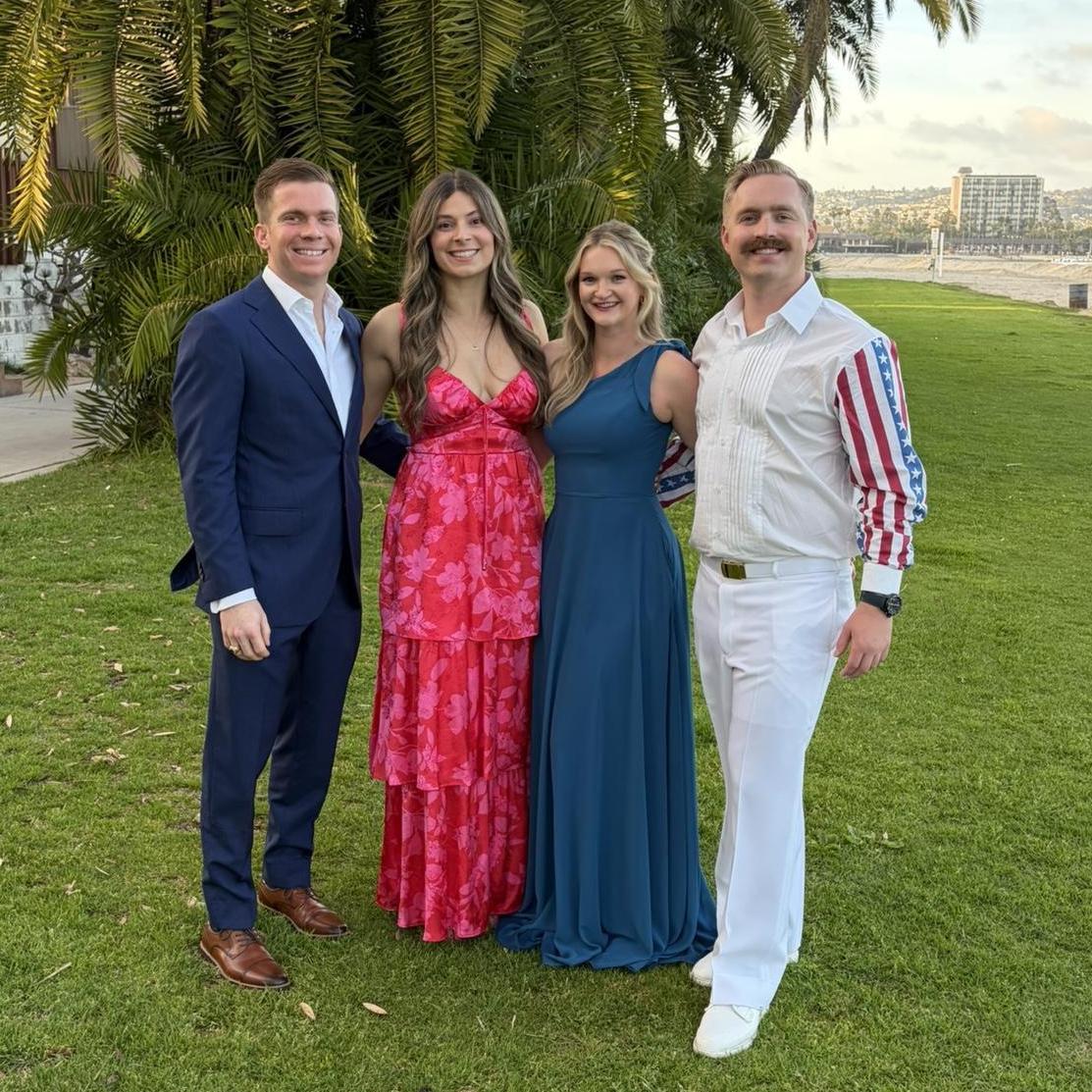 The BEST neighbors...make the best mates to celebrate with when someone's brother gets married!