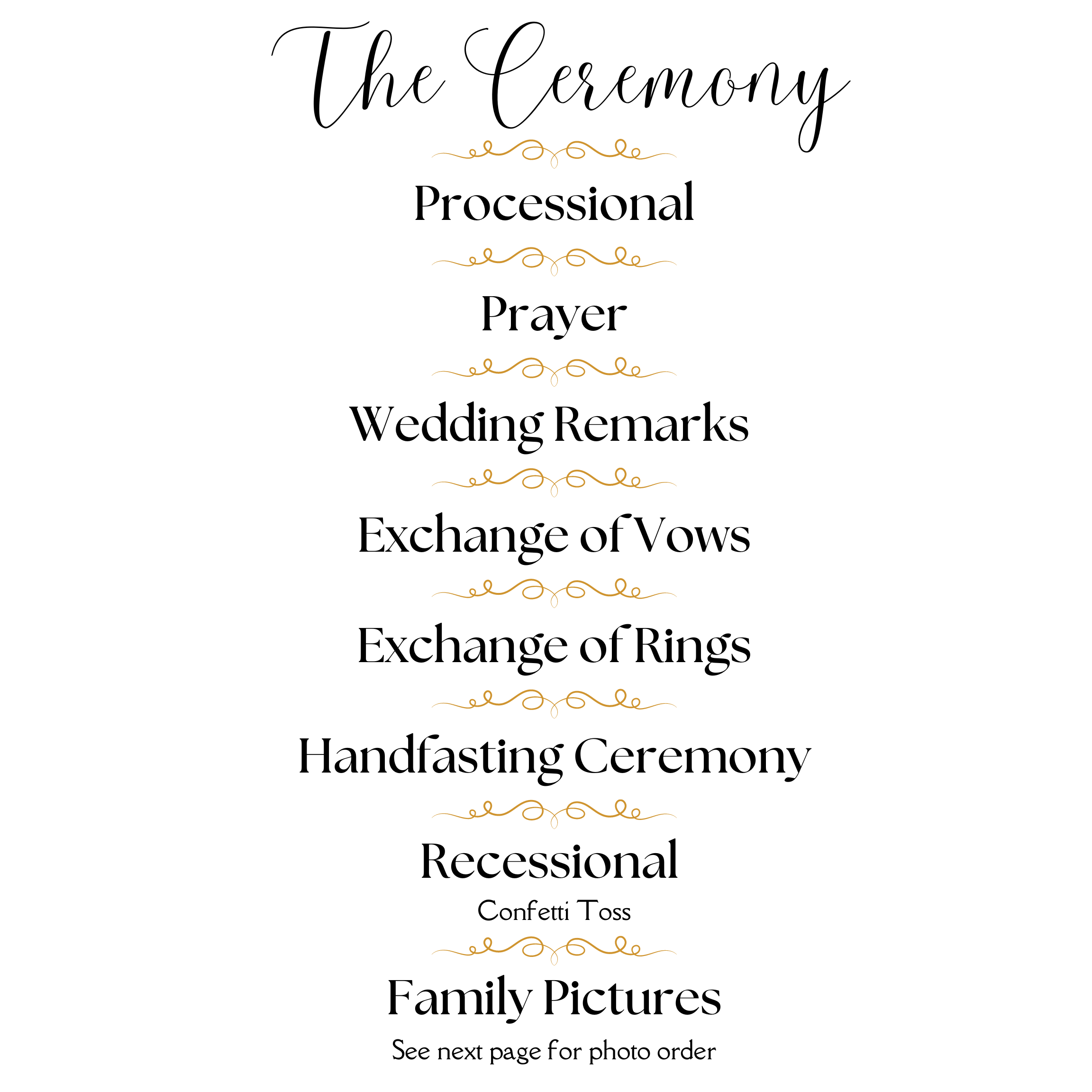 Ceremony Program