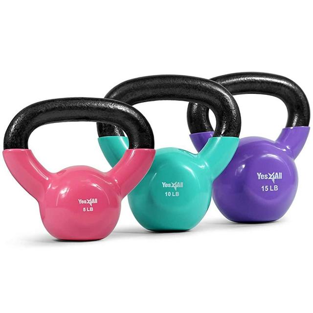 Yes4All Combo Coated Kettlebell Set of Weights