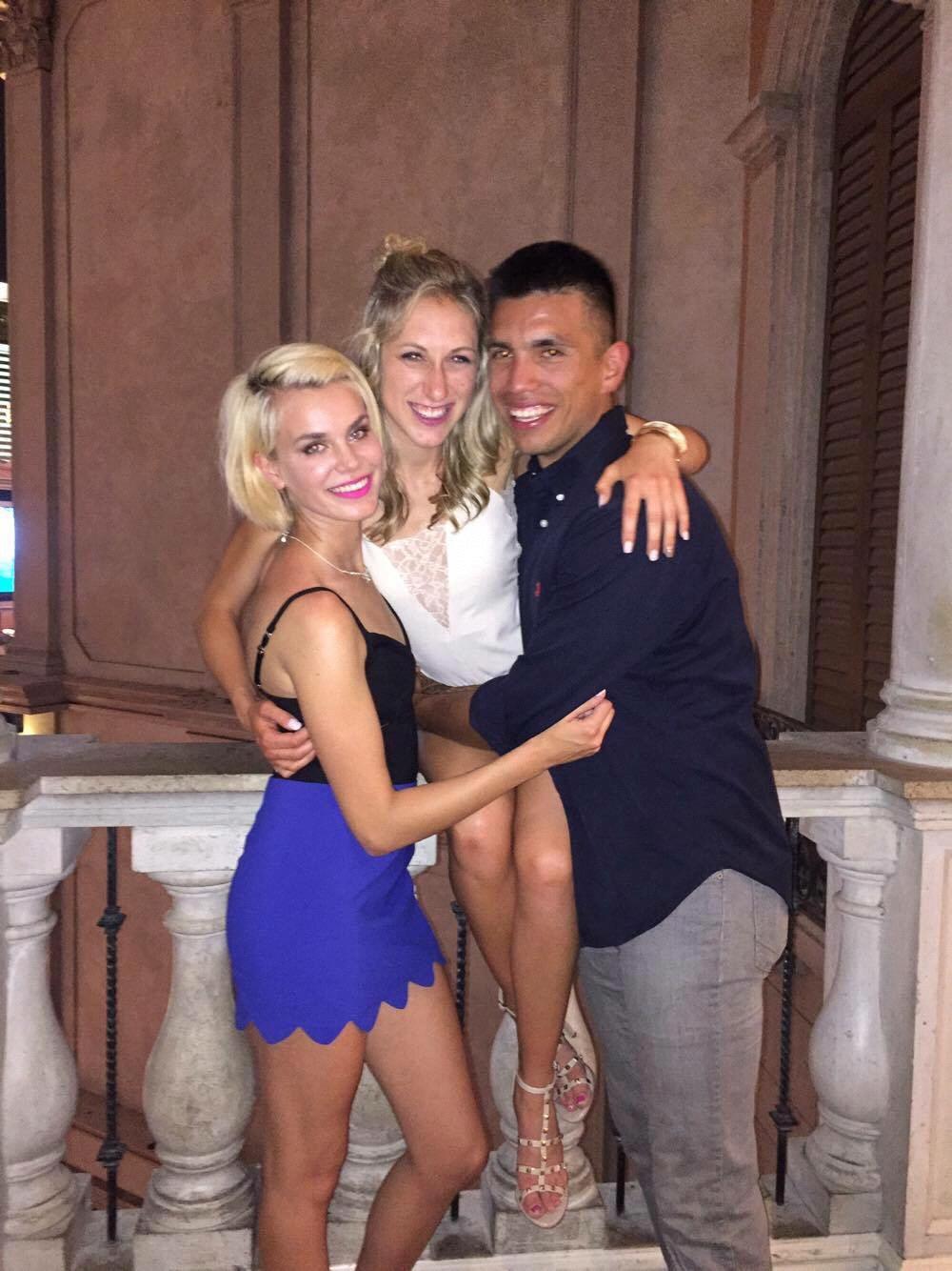 The first day Luis and Jillian met in Las Vegas! This is the first picture we ever took together. Jillian was there with her best friend Morgan (pictured) and Luis was there with friends from rowing