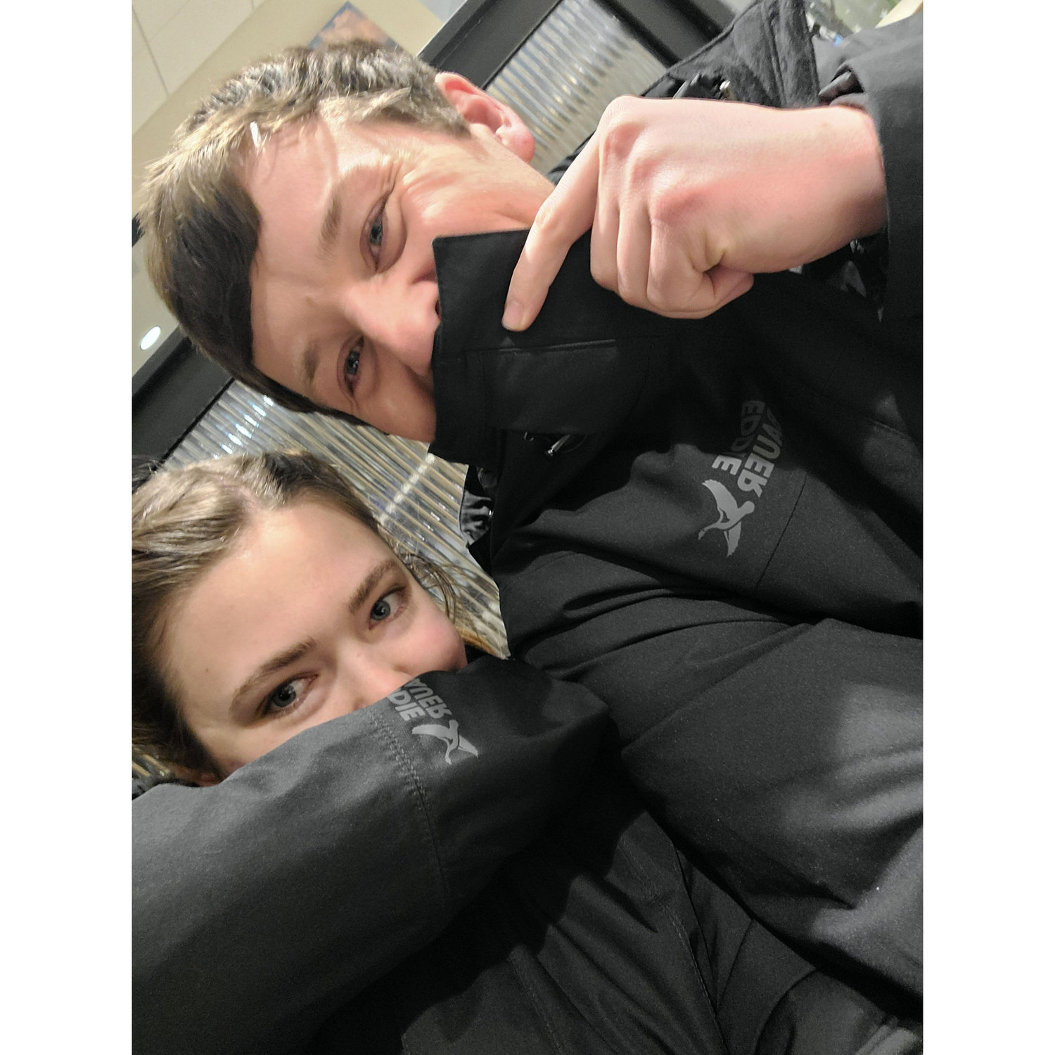 Matching winter jackets!