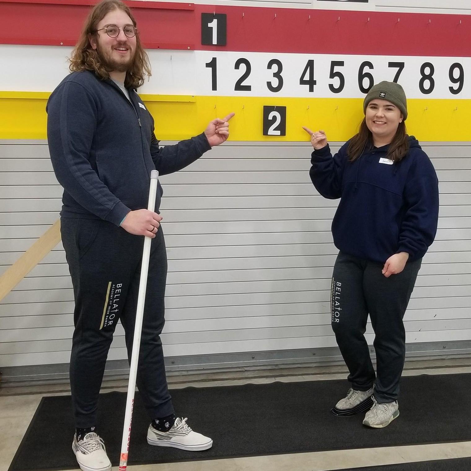 Sam's first time curling! (Quinn's millionth...)
