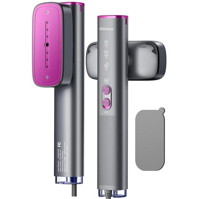 OGHom Steamer for Clothes, 110-240V Travel Steamer & Iron 2 in 1, 1000W Powerful Steam, Portable Handheld Garment Wrinkle Remover, 30s Fast Heat-Up with 3-mode Steam Control, for Global & Europe