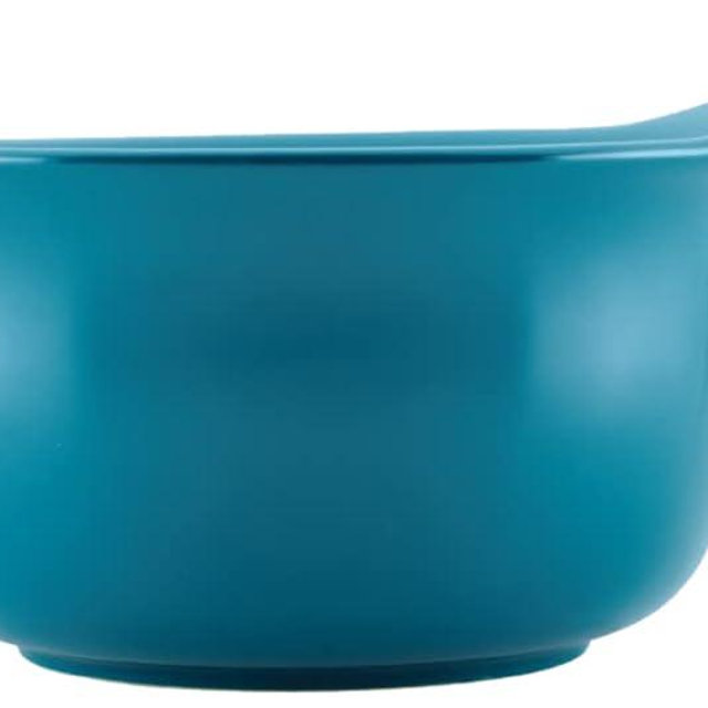 Rachael Ray Ceramics Nesting Mixing Bowl Set with Pour Spout, 1 Quart and 2 Quart, Teal