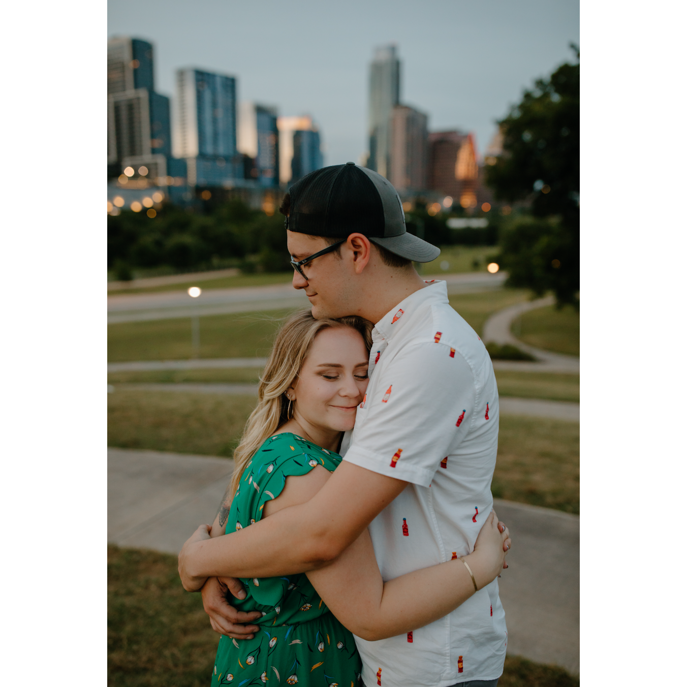 Our engagement photos - our height difference is great for hugs