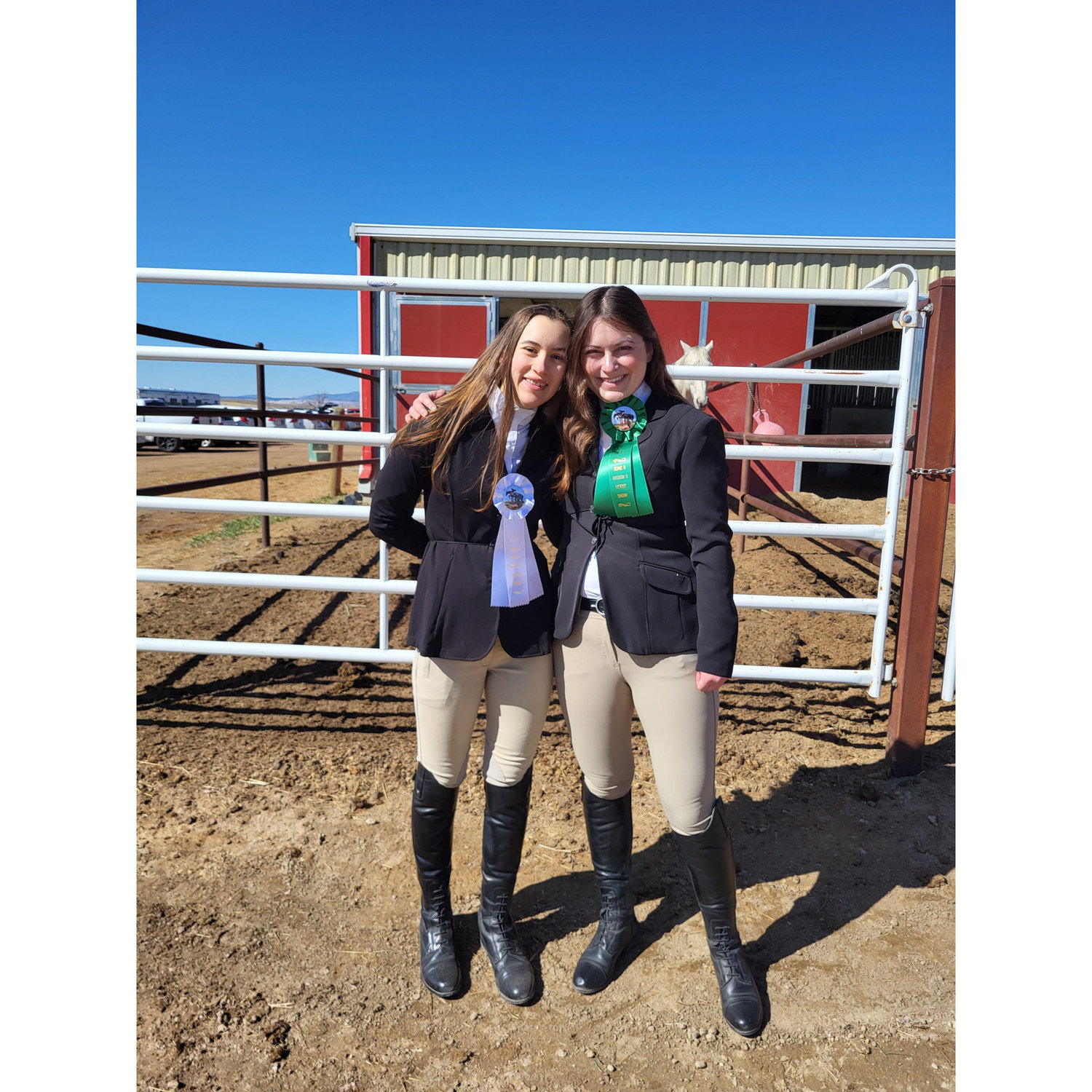 We met at the UNL equestrian team and competed at many competitions together.