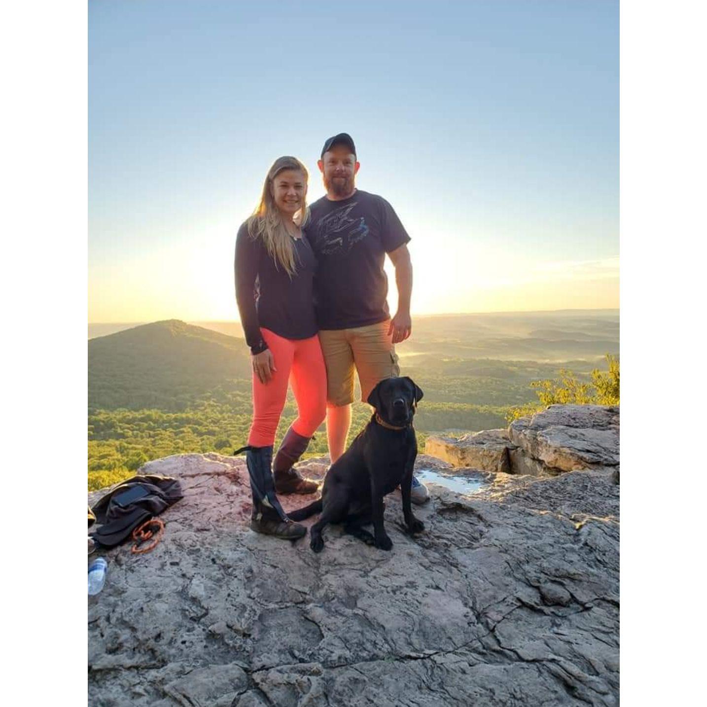 Hiking to our favorite place with Saige - Pulpit rock