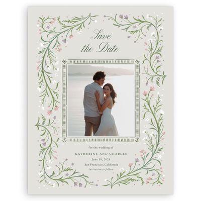 Sage Mist, Green Wedding Digital Save the Date - Querida Photo