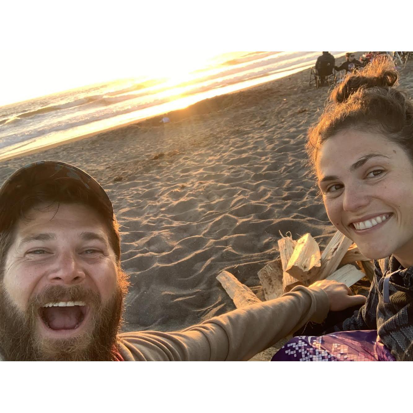 4th of July Campfire on the California coast, 2020.