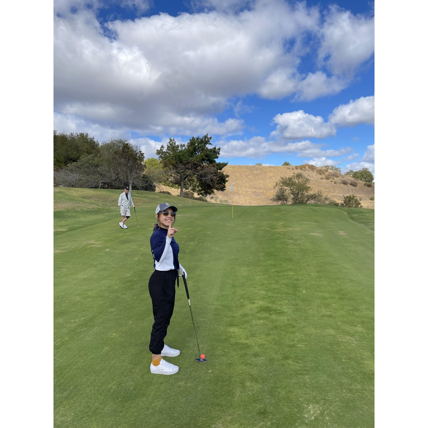 Vero sunk a putt 43 feet away