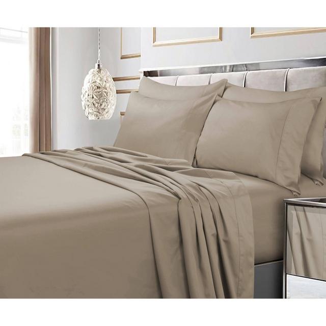 King 600 Thread Count Sateen Pillowcase Clay - Tribeca Living