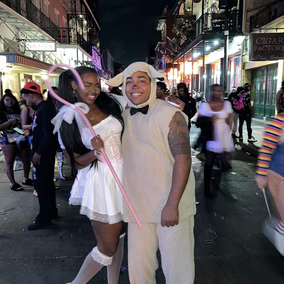 Halloween 2023: Lil bo peep and her cutie pie sheep take Bourbon street