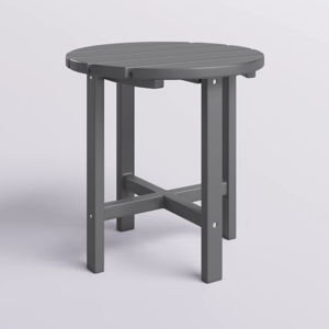 Altura Salvo 18" W Round Outdoor Side Table - Gray