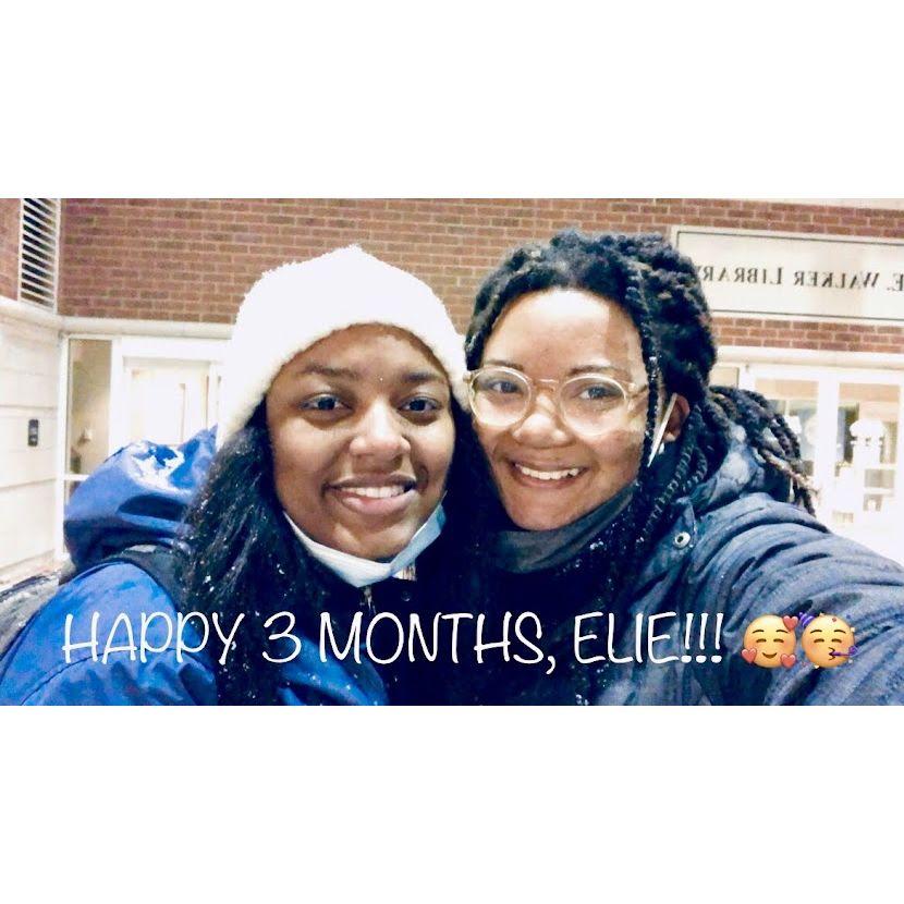 2/17/2021: We each walked through nearly a foot of snow to meet in front of the MTSU library and celebrate our 3-month anniversary.
