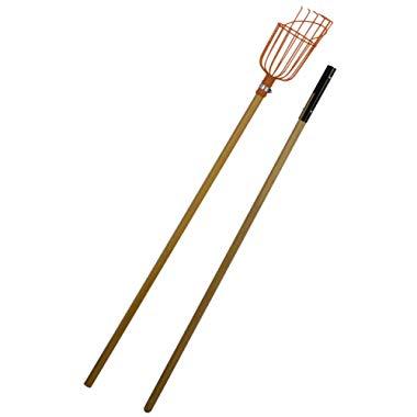 Flexrake LRB189 Fruit Picker with 8-Foot 2-Piece Wood Handle