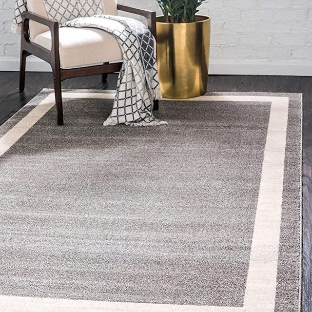 Unique Loom Del Mar Collection Contemporary Transitional Gray Area Rug (7' 0 x 10' 0)