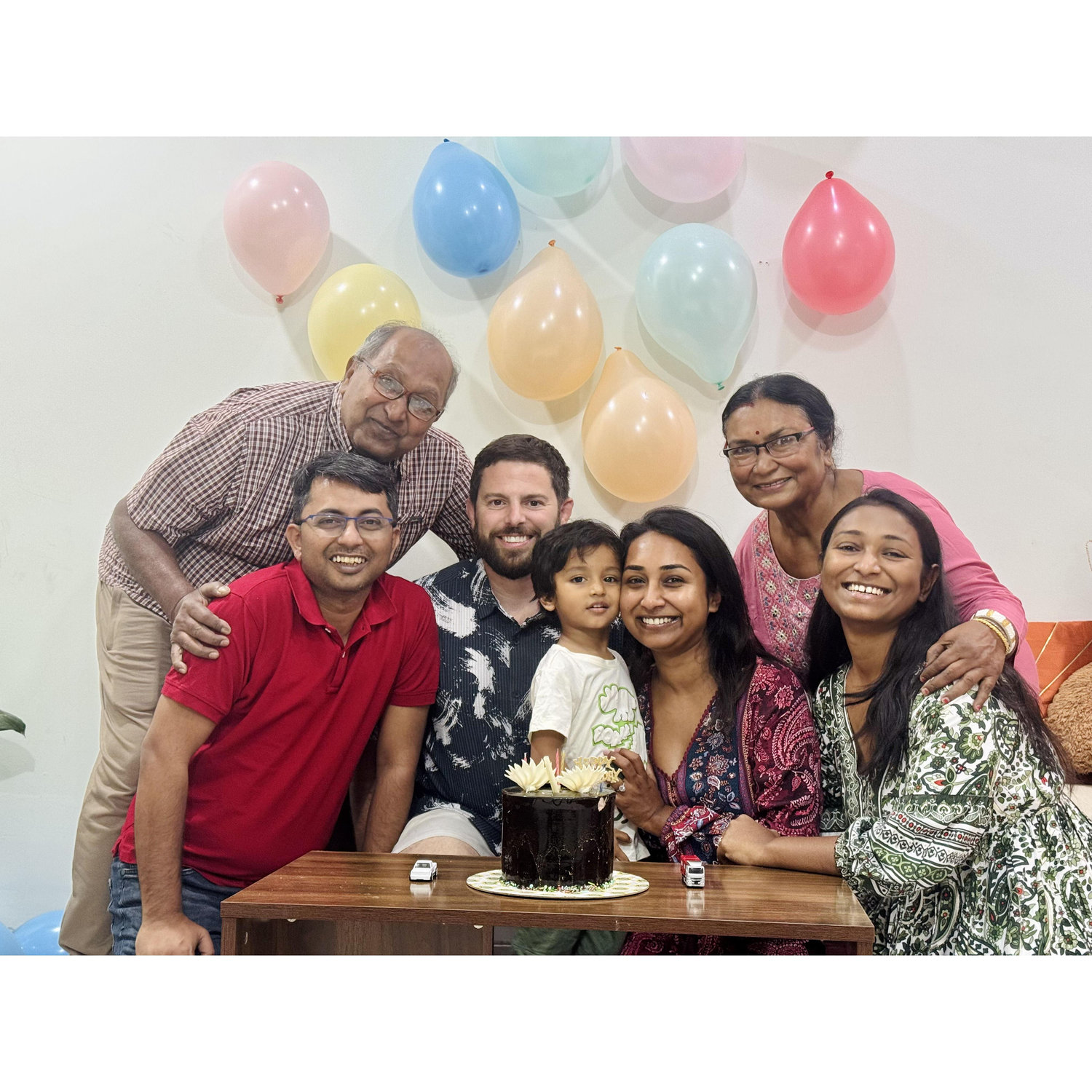 Celebrating Mivaan's birthday with Saha's family in India