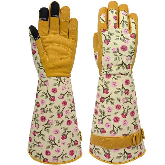 SAVJOB Long Gardening Gloves for Men&Women,Durable Garden Gloves with Touchscreen,Work Gloves,Rose Gloves,Gifts for Women