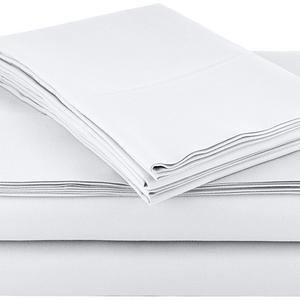 AmazonBasics Microfiber Sheet Set - Queen, Bright White