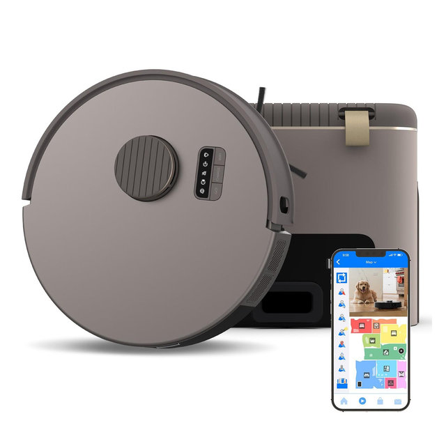 Bio Auto-empty Robotic Vacuum Cleaner and Mop Riverstone