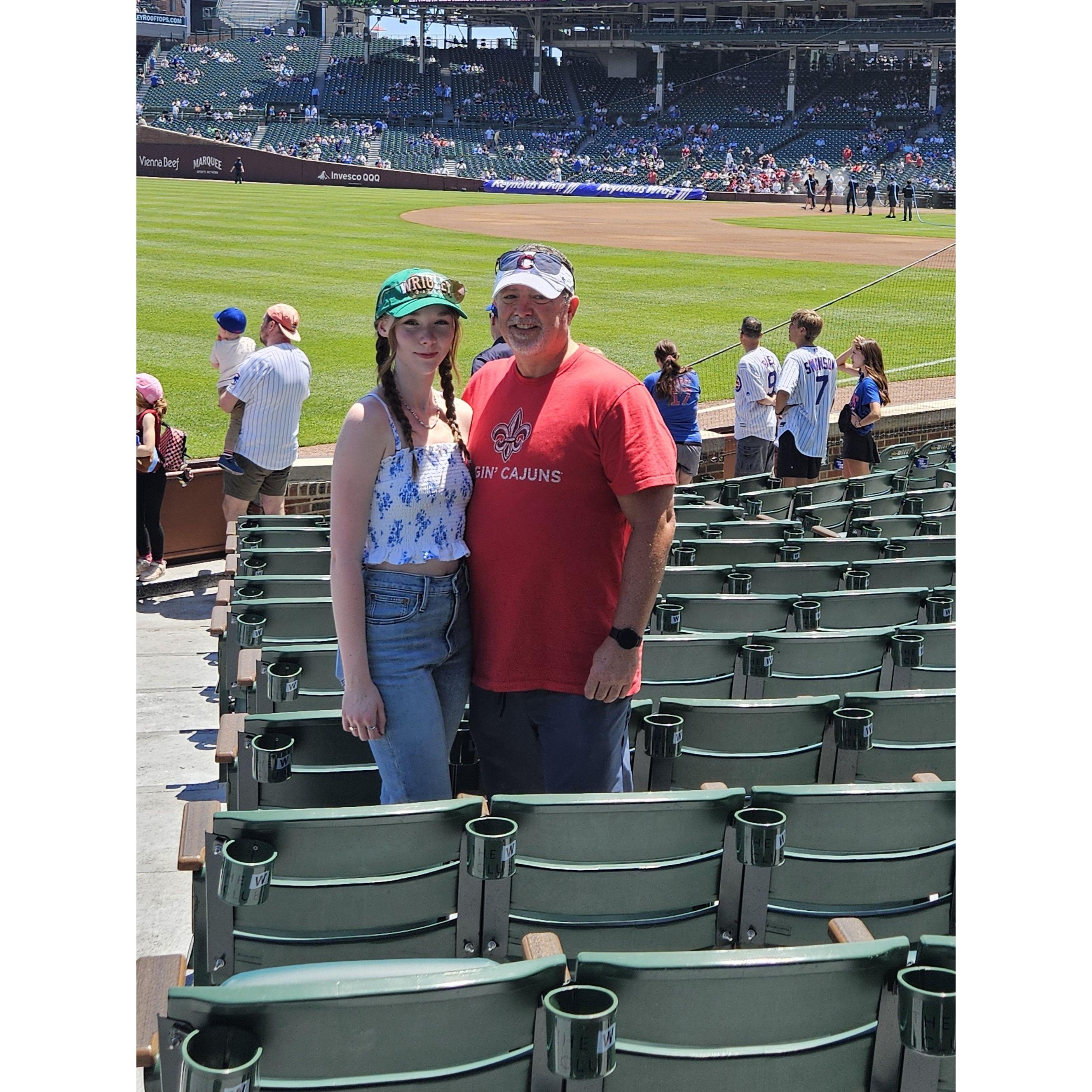 Wrigley Field to watch the Cubs.