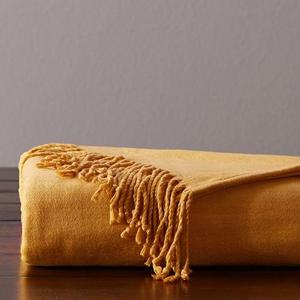 Monogrammable Throw, 50 x 60", Honey Gold