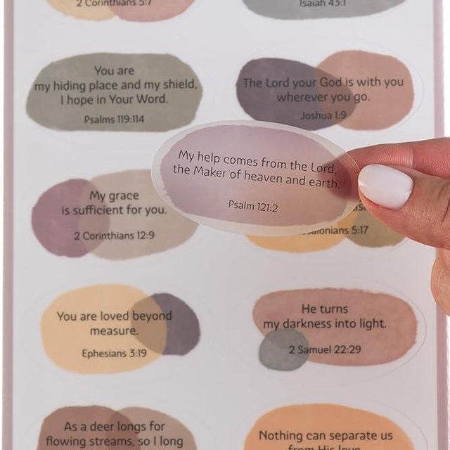 DiverseBee Motivational Bible Verse Stickers, 80pcs Inspirational Christian Stickers for Water Bottles Laptop Journaling, Jesus Faith Sticker Pack, Religious Christian Gifts for Women and Men (Faith)