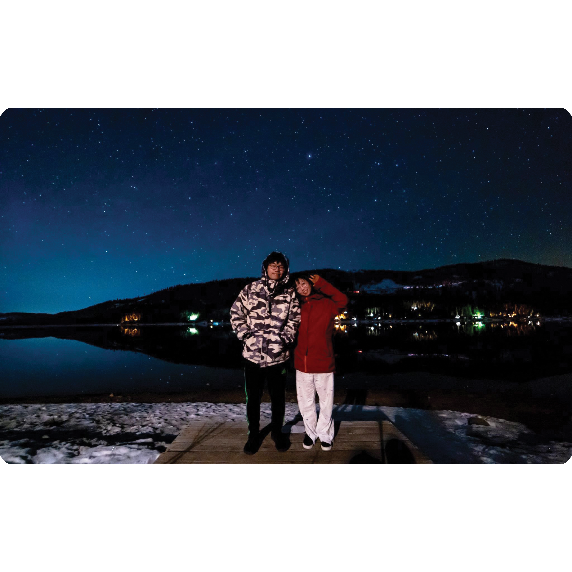 Mirror-like lake in Truckee. One of our best friends took this astonishing photo while we were here for a Catholic Church snowboarding trip.