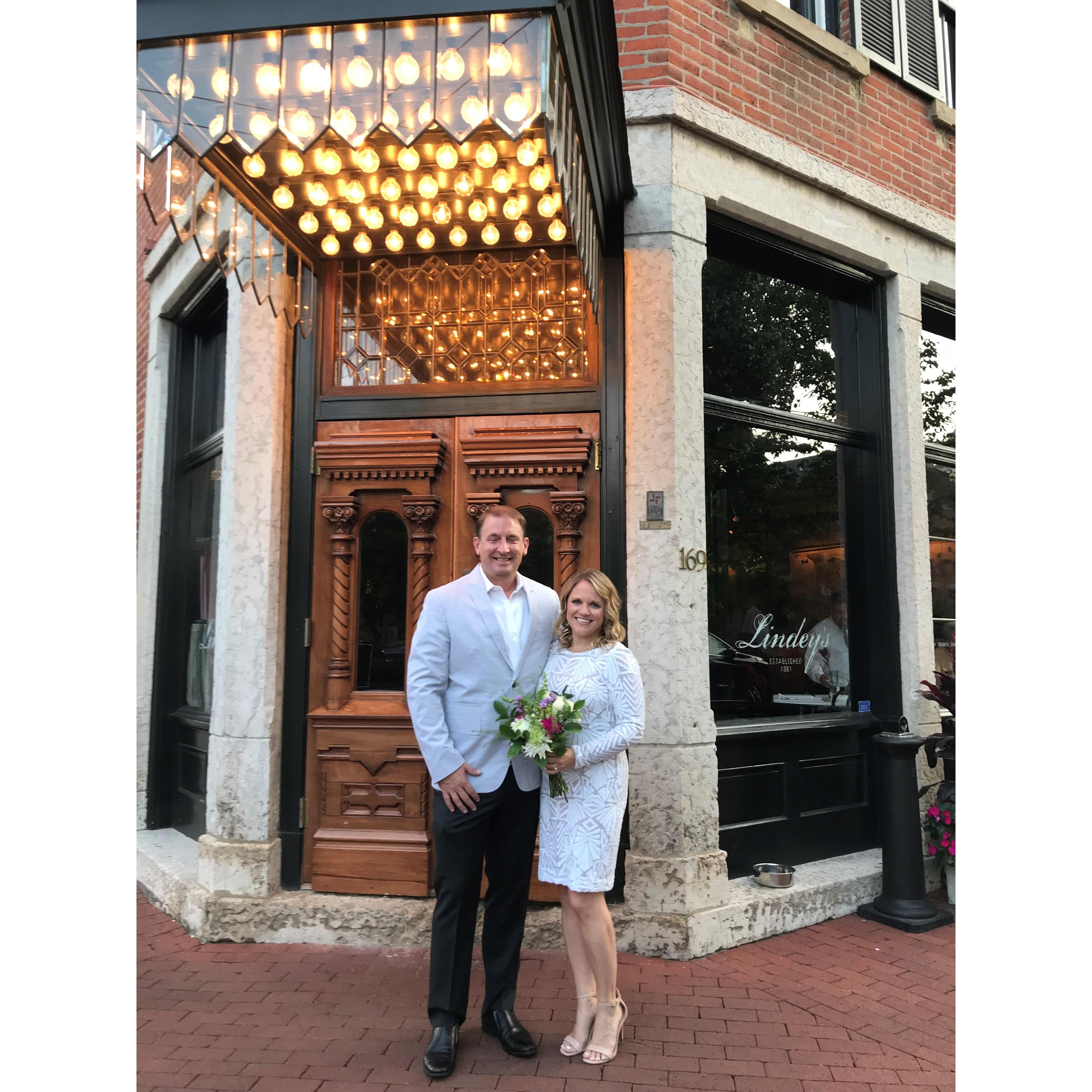 The pics the photographer took on our phones so we could have a few before the engagement photos came out!