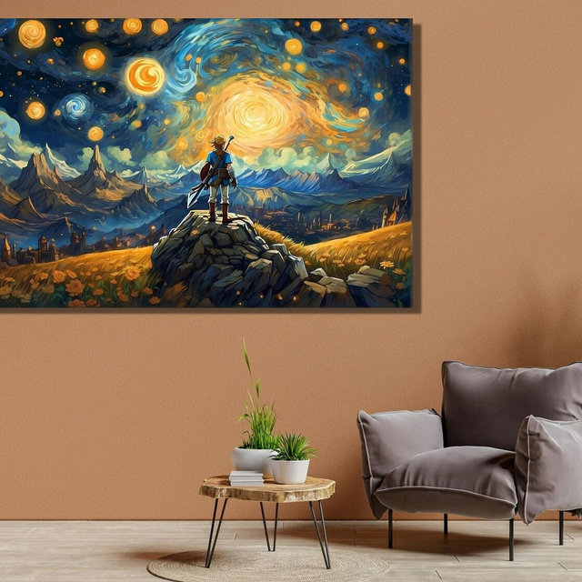 The Legend of Zelda Ready To Hang Canvas,Legend Of Zelda Link Zelda Art Zelda Gifts Zelda Decor Zelda Prints Zelda Birthday,Gift For Her Him