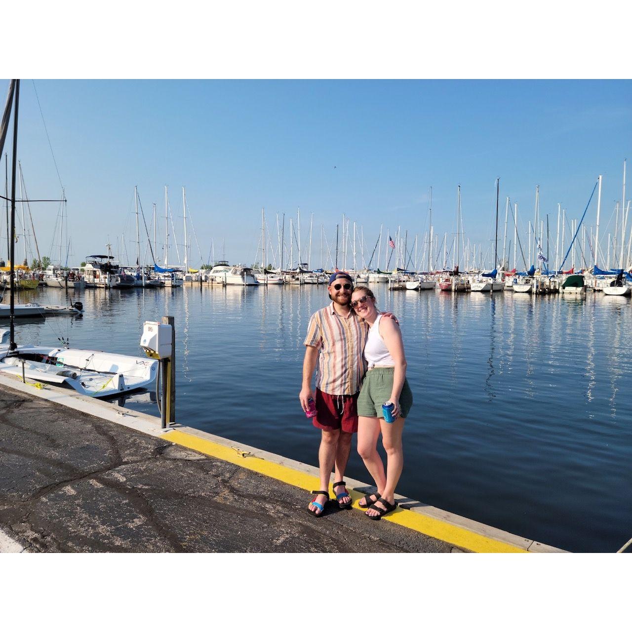 Sailing with friends on the 4th of July.
