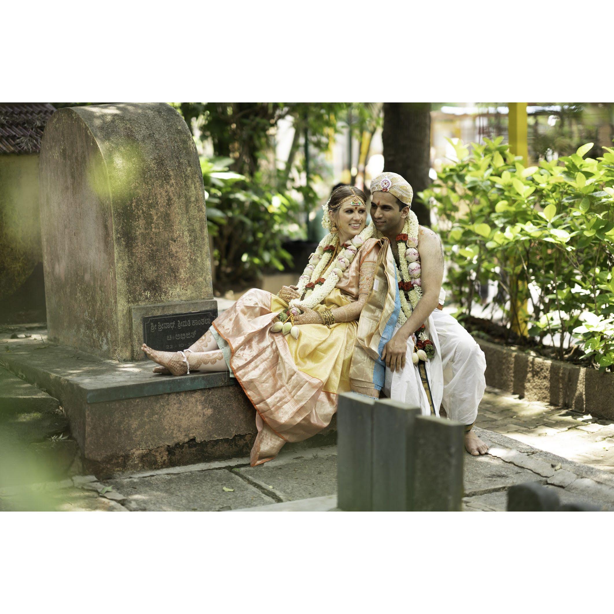 On our wedding day in India