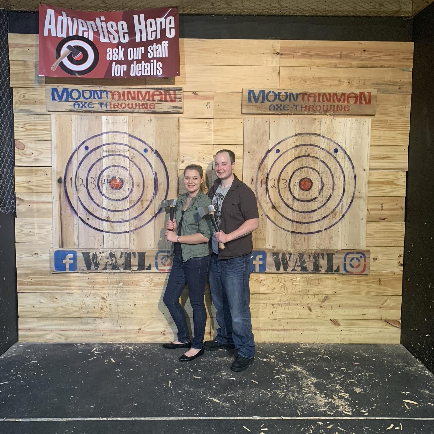 Our second date! Axe throwing in Morgantown, WV!
