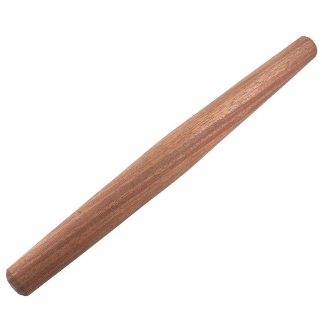Mahogany French Rolling Pin: Tapered Solid Wood Design. Hand Crafted in the USA.