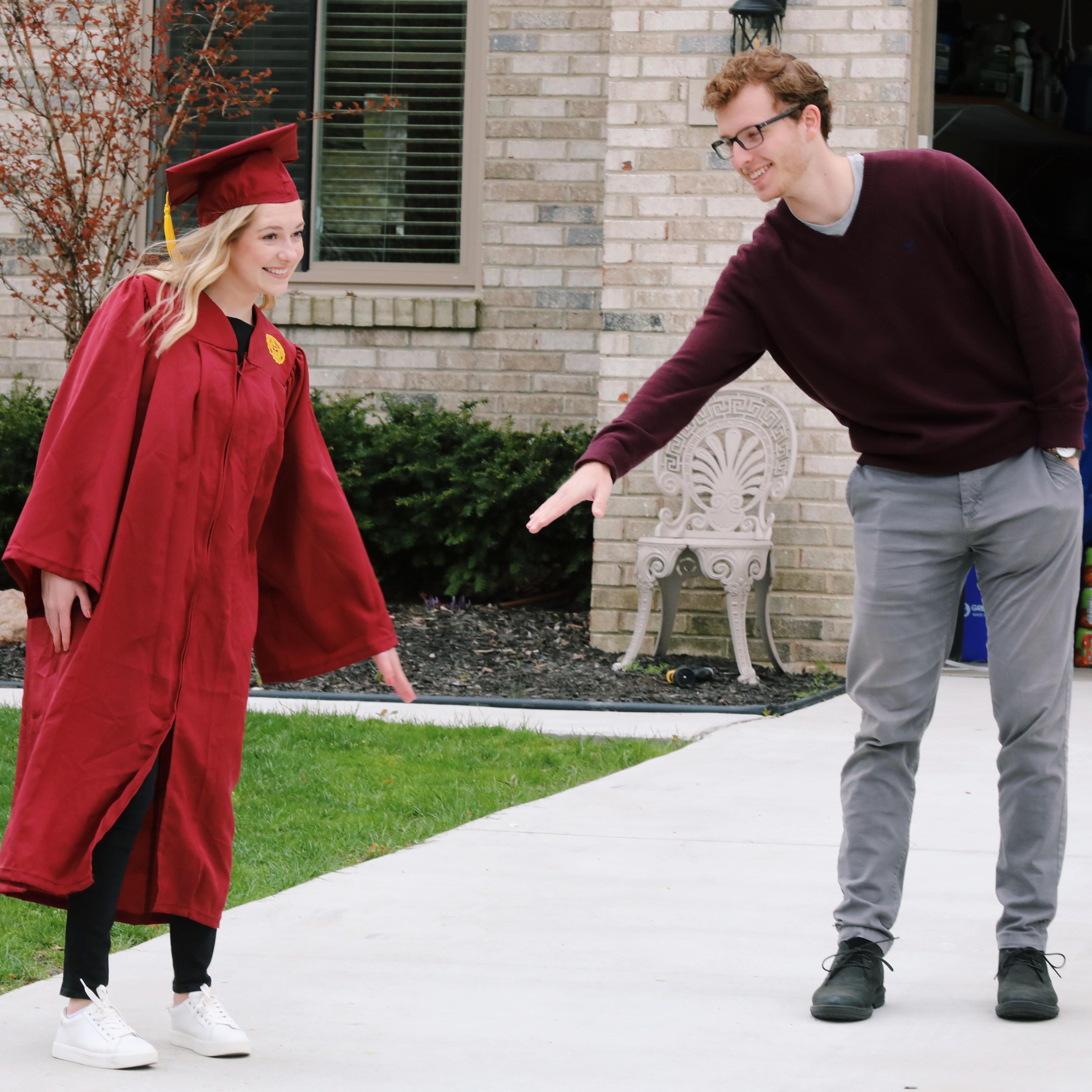 Kyle surprised me with the most special covid-style, driveway graduation. These sixty-some days apart were HARD.