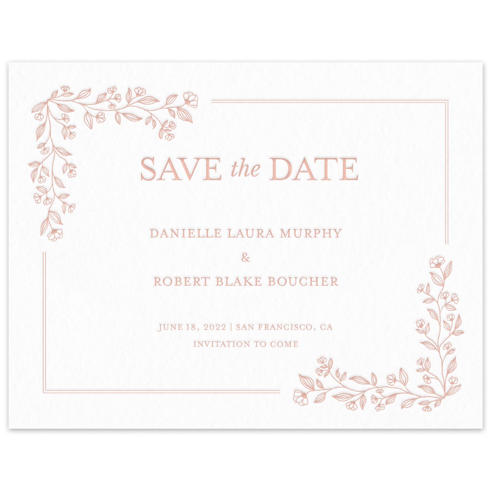 Letterpress Save the Date Cards for Weddings