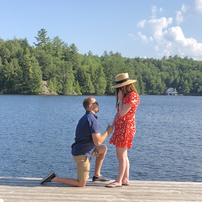 Proposing in Muskoka, Canada