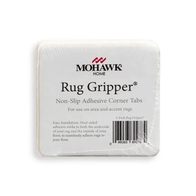 Mohawk 4pk Adhesive Non Slip Gripper Corner Tabs Rug Pads Ivory