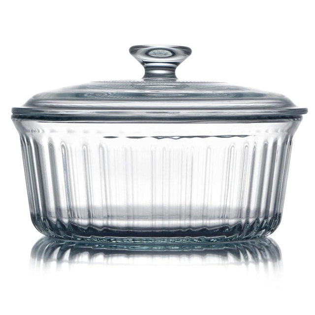 NUTRIUPS 2.4QT Round Glass Casserole Dish with Glass Lid, Borosilicate Glass, Round Casserole Dish for Oven, Round Baking Dish with Lid