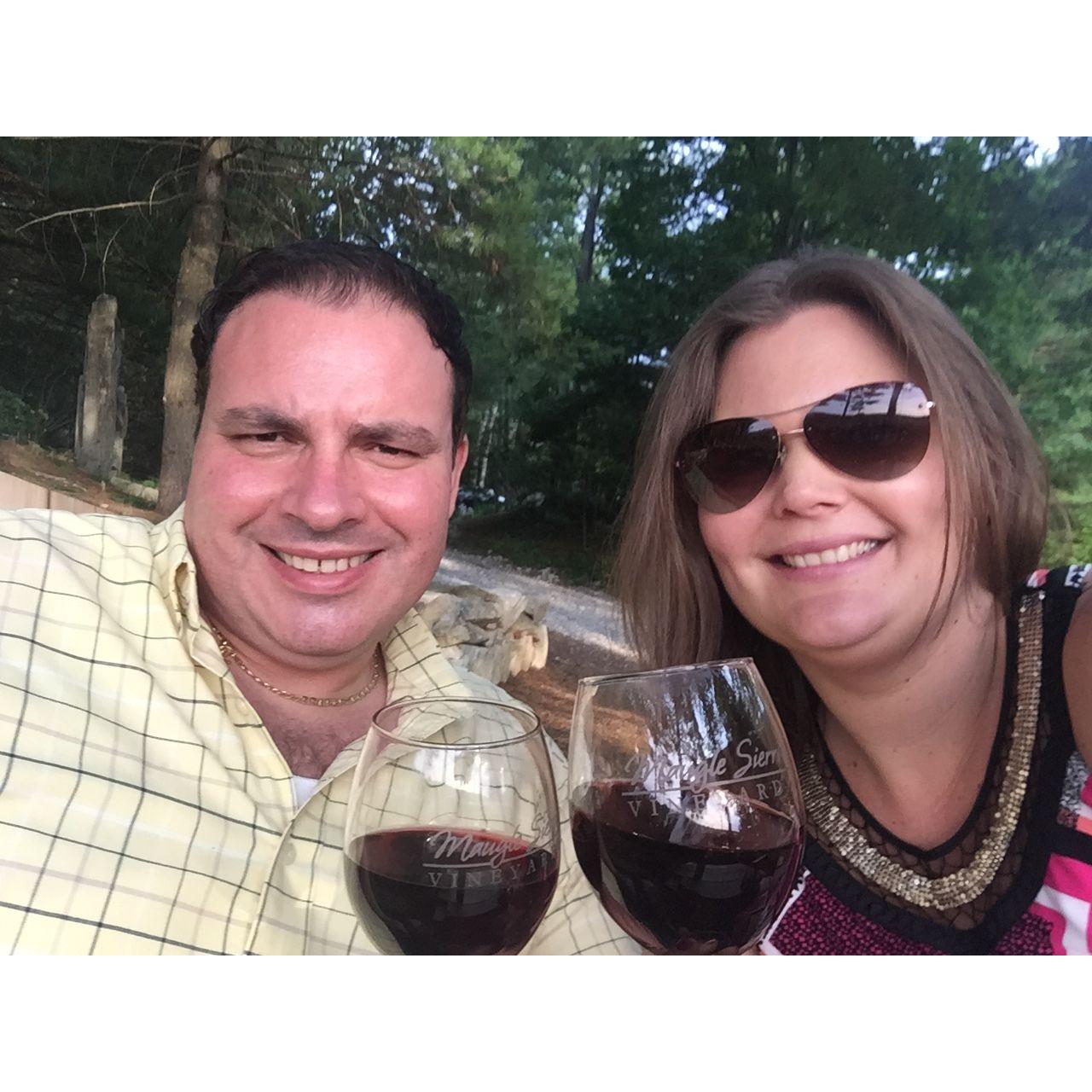 Enjoying a winery in Connecticut 2015