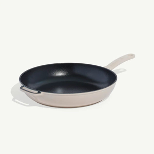 Enameled Cast Iron Skillet - in Antique White