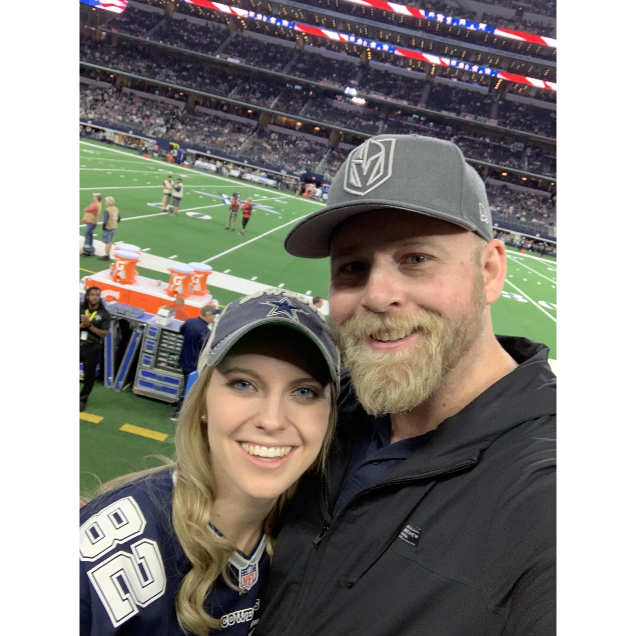At AT&T Stadium (Katie is a huge Dallas Cowboys fan)