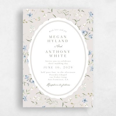 Light Greige, Grey Wedding Invitation - Vasara Classic