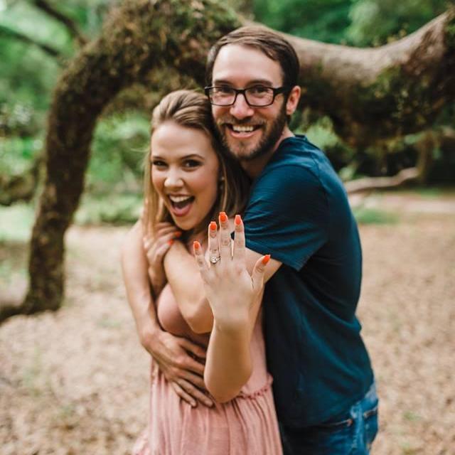Freshly engaged! Only a few people knew when we took the pic! It was used as our "We're Engaged" post on Facebook