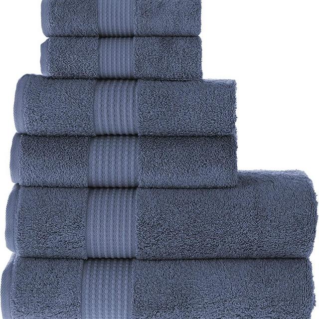 Maura Basics Performance Bath Towels Set with Hanging Loop. American Standard Towel Size. Soft, Durable, Long Lasting and Absorbent 100% Turkish Cotton Bath Towels Set for Bathroom