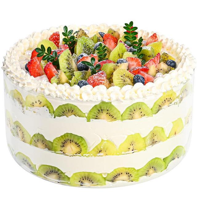 Soumeclu 155oz Large Glass Trifle Bowl - Versatile Salad & Dessert Serving Bowl for Ice Cream, Cakes, Fruit, Baking and Party Display - Elegant Modern Design, Microwave & Dishwasher Safe (9 Inch)